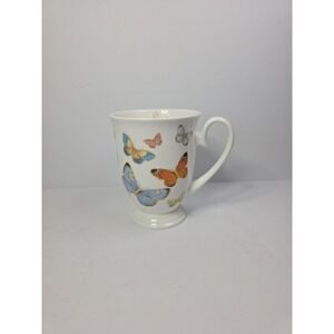 Stechcol Gracie Bone China Butterfly Coffee Mug Coastline‎ Imports White Footed